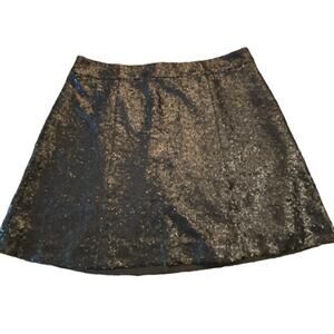 Decree Juniors Size Medium Matte Black Sequin Mini Skirt